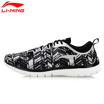 Li-Ning Women's Light Breathable Flexible Training Shoes Black White Classic Sneakers LINING Comfort Sports Shoes AFHL008