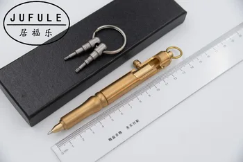 JUFULE Original design tactical pen Really brass hunting camping Pocket Survival EDC write Tool T6T8 screwdriver set for gift