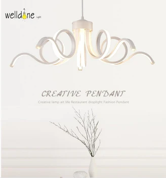 New Modern LED Pendant Light Creative Style Home Decoration Avize Dimmable Acrylic Hanging Lamp with Butterfly Lustre 65cm 75W