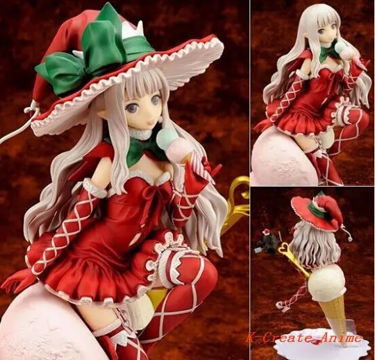 5pcs anime Merry Christmas version Shining Heart Melty on ice cream pvc figure model tall 20cm via DHL/EMS.