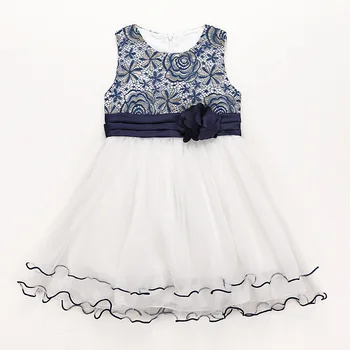 Girls' Princess dress 2017 summer new style children's clothing lace Dress Kids fashion clothes