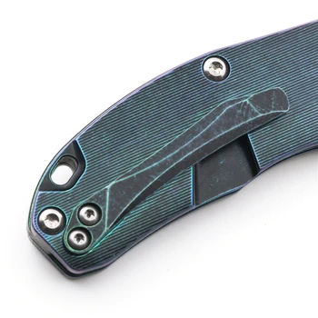 CH 3504 original design Flipper folding knife aus-8 Blade ball bearings outdoor Titanium handle camping pocket knives EDC tools