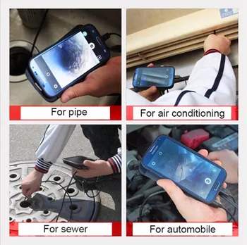 5M 2in1 HD USB Endoscope camera Waterproof 2MP 8.0mm 6LED endoscope for smartphone Android & PC Borescope Inspection mini Camera