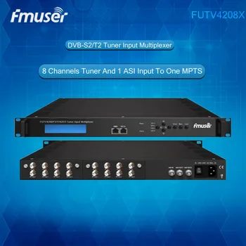 FUTV4207I 8 Tuner IRD(8 DVB-S2/T2 RF Input,1 ASI In,2 ASI 1 IP Output)Multiplexer