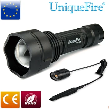 UniqueFire UF-1505 Lanterna 850nm Led Infrared Hunting Flashlight Rechargable Battery 18650 Tactical Torch+Pressure Switch