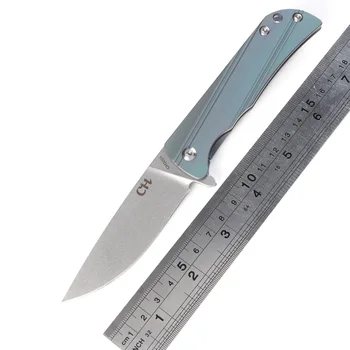 CH folding knife D2 blade ceramic ball bearing washer TC4 titanium knife outdoor camping hunting pocket kni