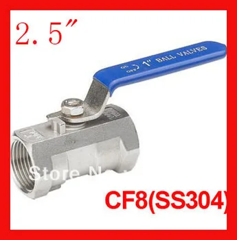 2.5" CF8 1pc ball valve, one piece female thread ball valve for water,oil and gas