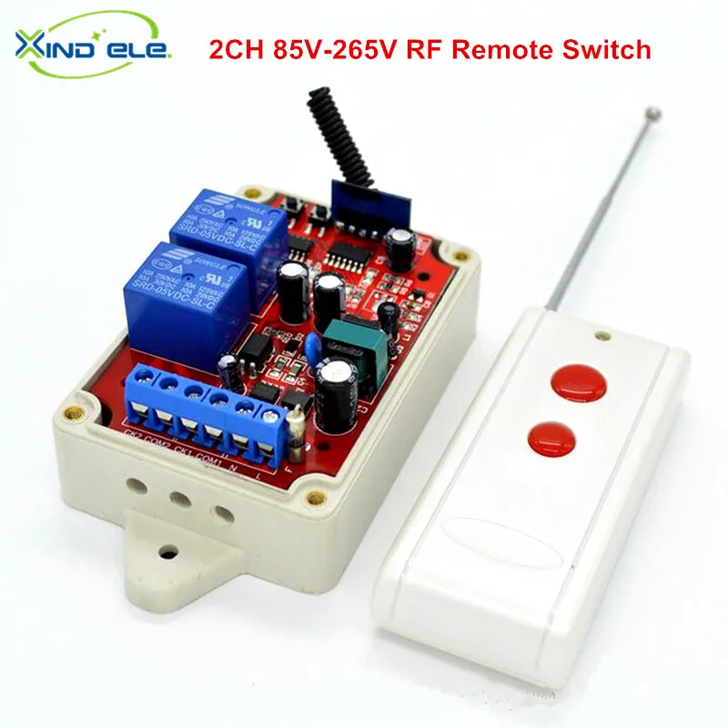 New 2CH 85V 110V 220V 250V RF 433mhz Universal Remote Control Switch Relay Receiver Module For Light Garage Door