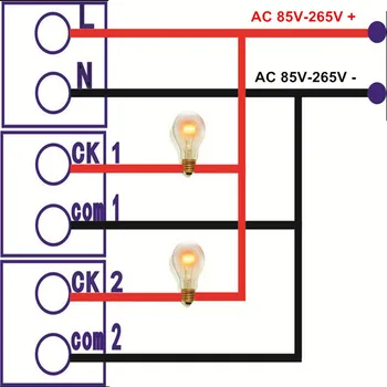New 2CH 85V 110V 220V 250V RF 433mhz Universal Remote Control Switch Relay Receiver Module For Light Garage Door
